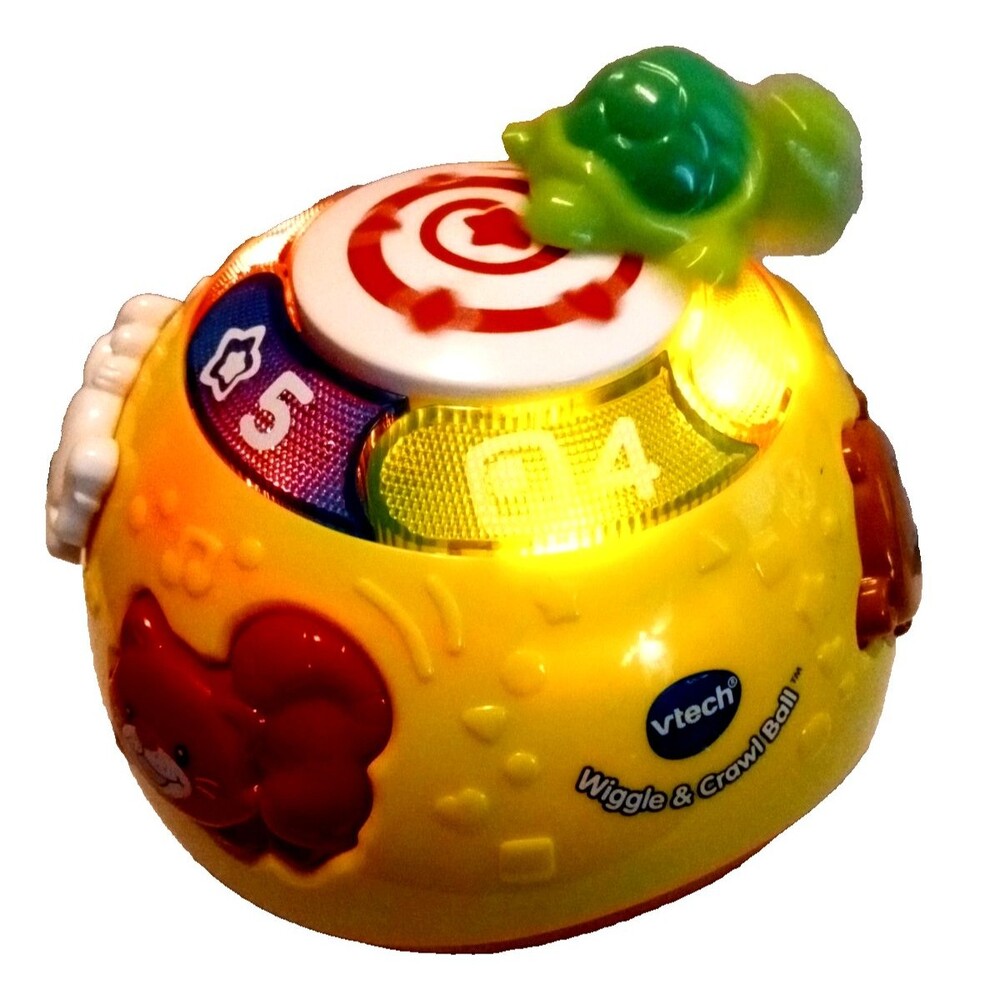 VTech Wiggle and Crawl Ball Toy  VT8162 Moves, Rolls, Talks, Sings Educational